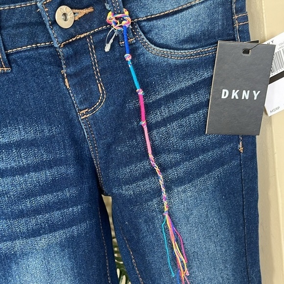 Brand New DKNY Girls Skinny Jeans Laguna Blue Ankle Length Stretch - Picture 6 of 16